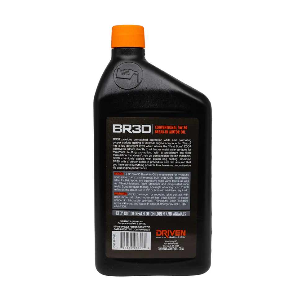BR30 Break-In Motor Oil, 5W-30 Quart - Image 3